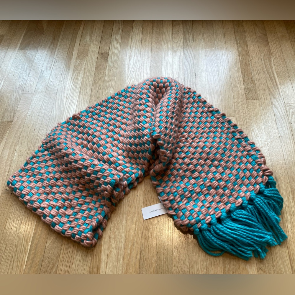 Woven Multicolor Throw Blanket NWT